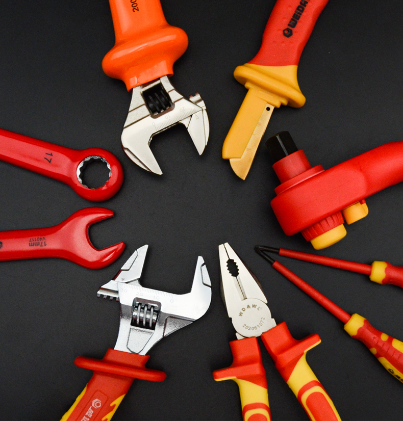 威达绝缘开口梅花扳手 vde认证防漏电耐高压电工专用维修工具套装